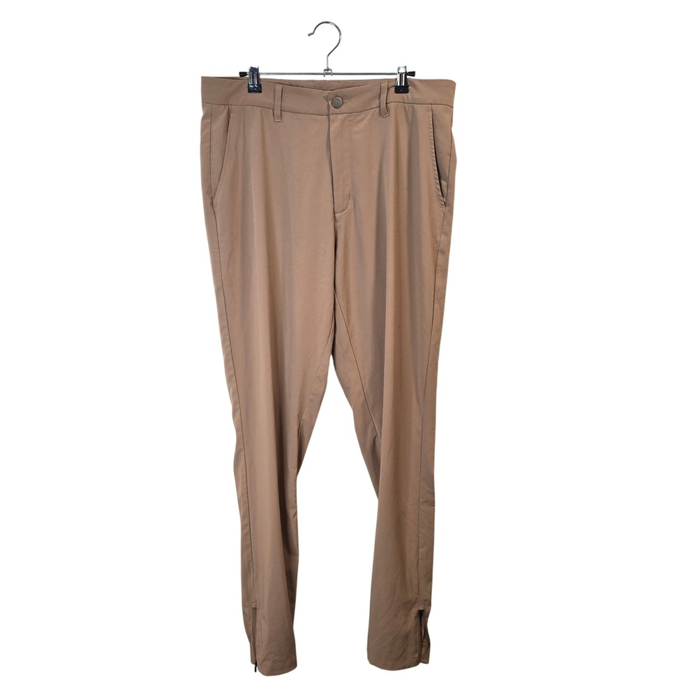 Primo Golf Pants Mens‎ 34 Ext. Tall Tan Performance Stretch Zipper Ankle